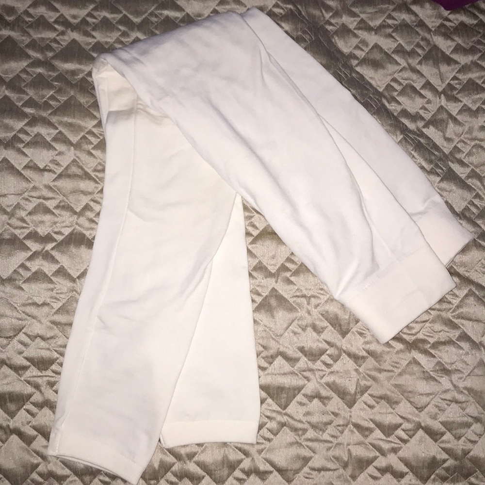 White Fleece Leggings